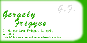 gergely frigyes business card